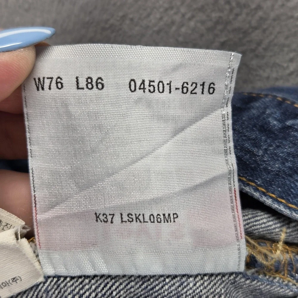 VTG Levis 501 Jeans Mens Blue Medium Wash Straight Regular Button Fly Fits 28x30